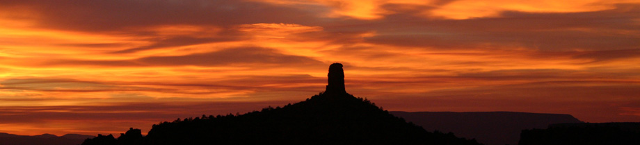sedona arizona chimney rock banner